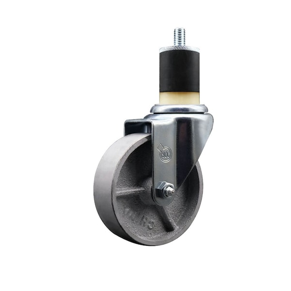 4'' Semi Steel Wheel Swivel 1-7/8'' Expanding Stem Caster